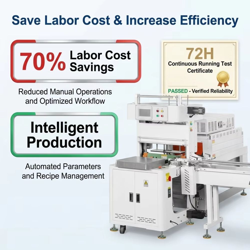 Fully automatic tape packaging machine saves 70 percent labor cost 72-hour pre-shipment test