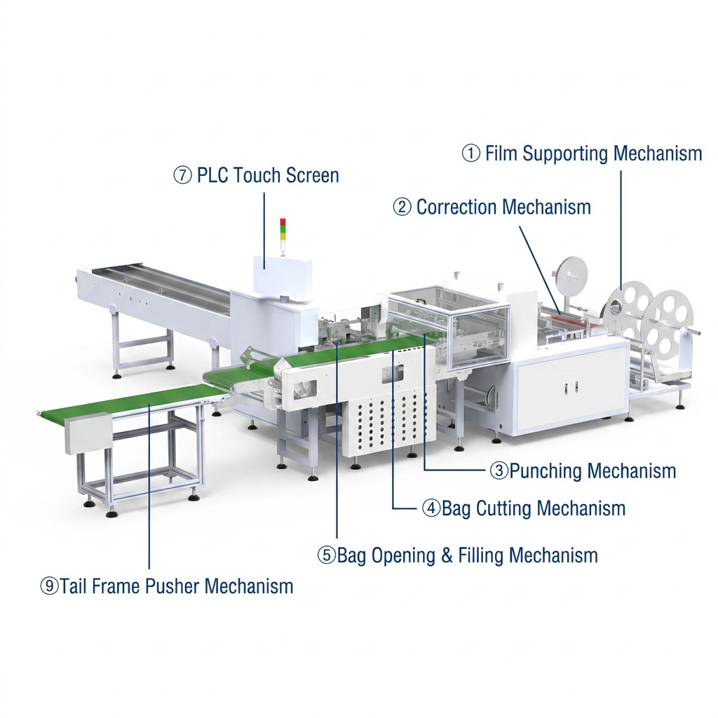 JEWSHIN Full Automatic OPP/PE Bagging Machine