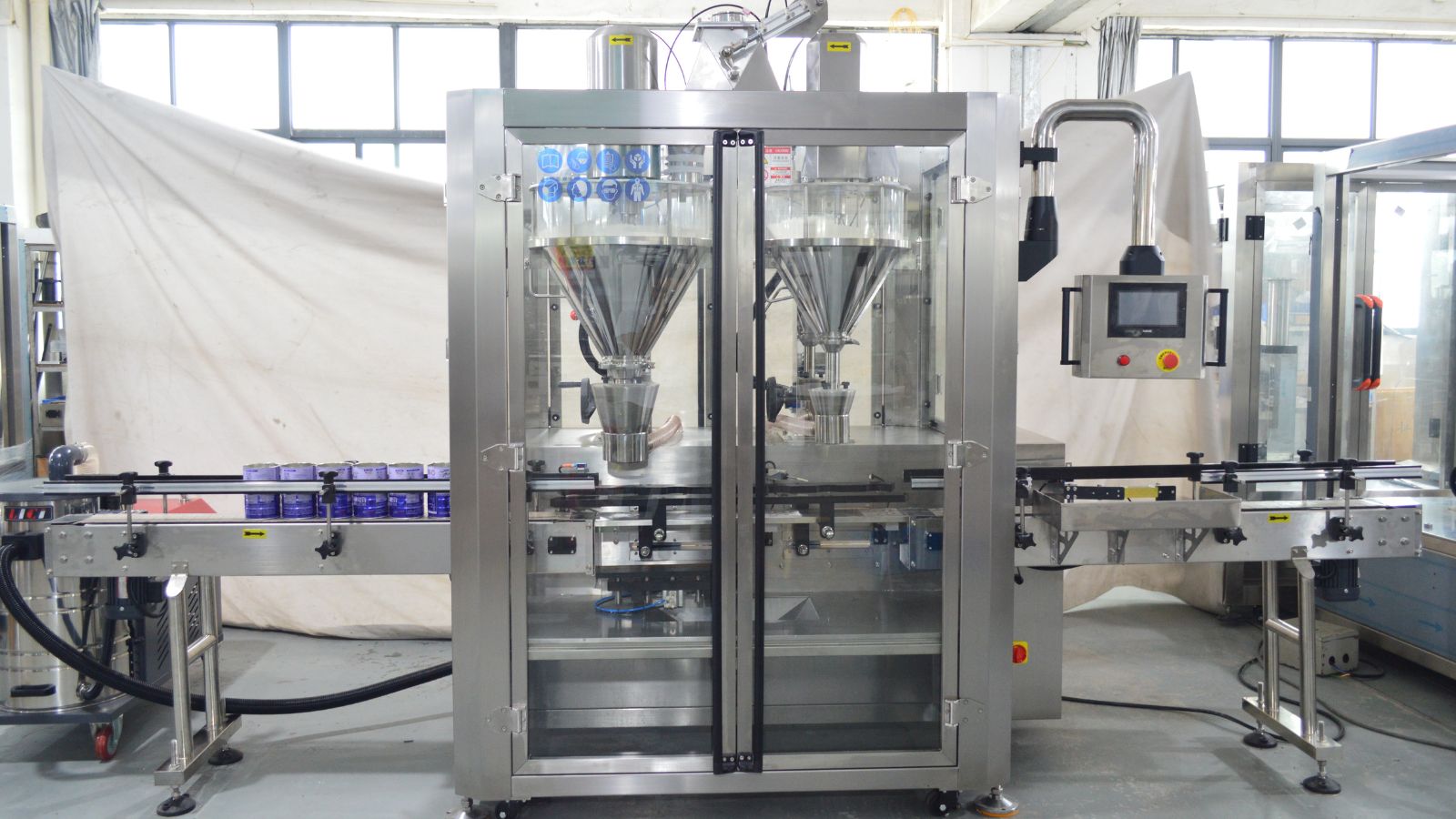 Complete Automatic Powder Filling & Packaging Line | Customized Turnkey Solutions for Bottles & Jars