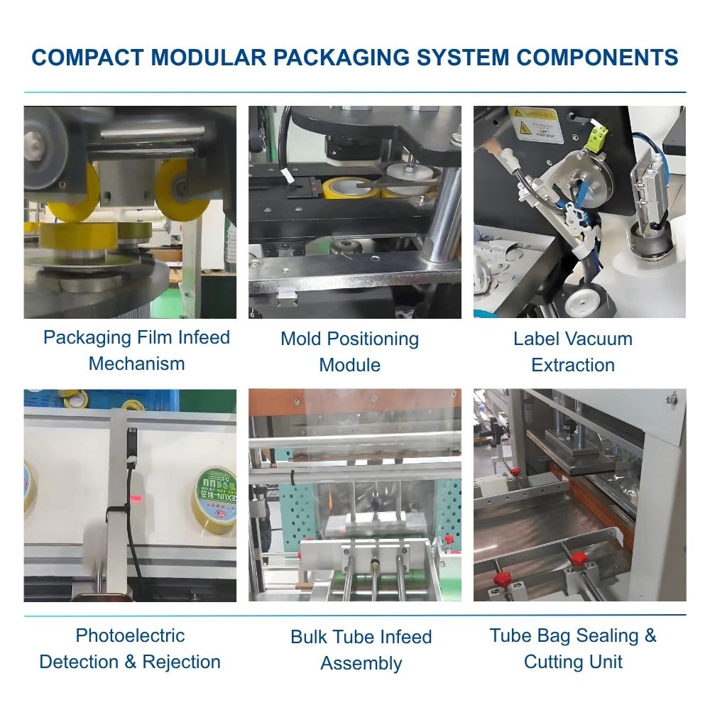 compact modular packaging system components close-up
