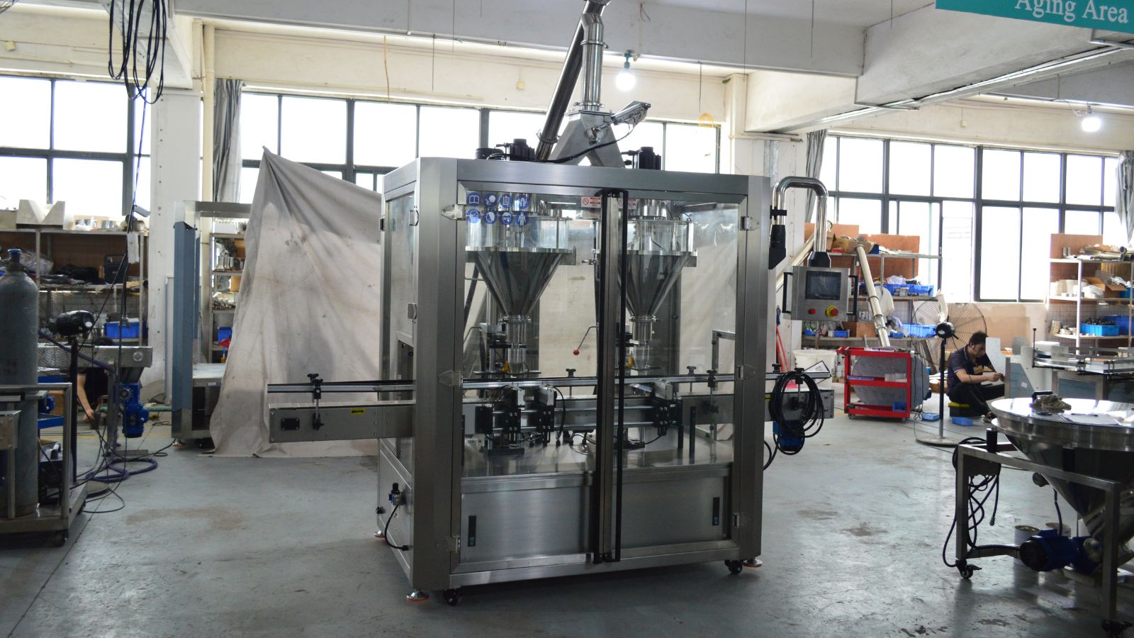 Complete Automatic Powder Filling & Packaging Line | Customized Turnkey Solutions for Bottles & Jars